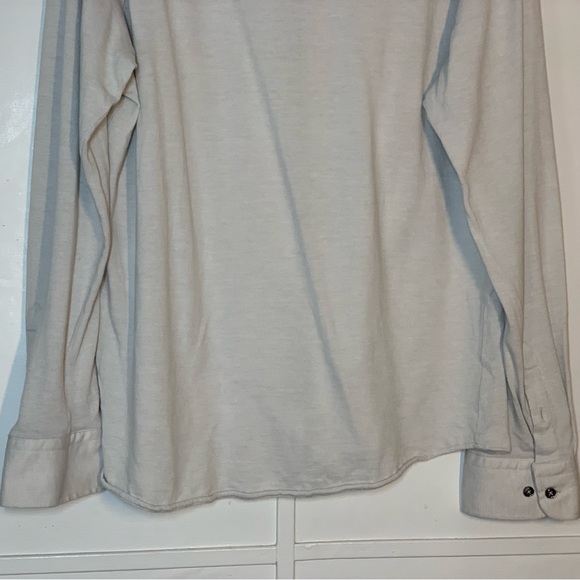 STONE ROSE Button-Up Performance Knit Shirt in Light Grey - Picture 7 of 12